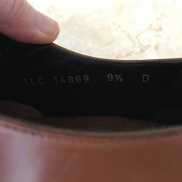 Ferragamo Mens Oxford Cognac Leather Lace Ups Cap Toe Sz 9.5 D - Picture 9 of 15